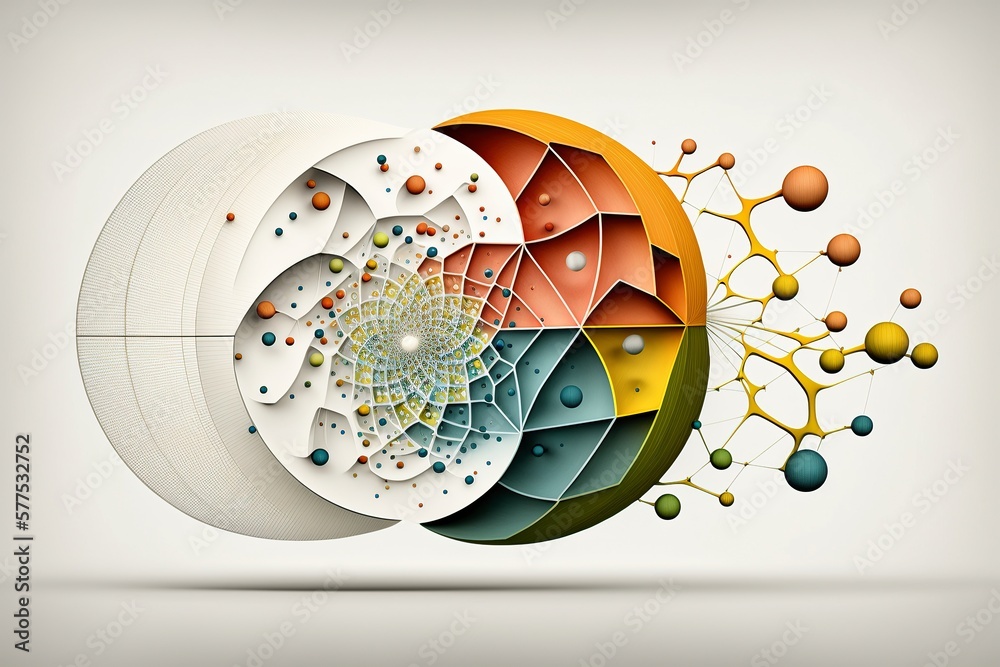 ภาพประกอบสต็อก Generated by AI, the Fibonacci Sequence showcases the ...
