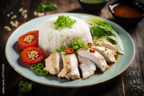 Hainan Chicken with Rice - Khao Man Kai