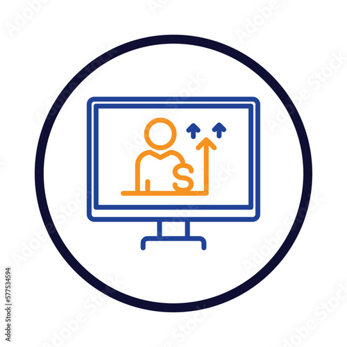 online business growth icon