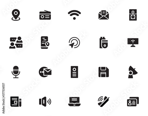 Speaking icon set. Communication icons collection. Containing discussion, speech bubble, talking, consultation and conversation icon vector illustration. 