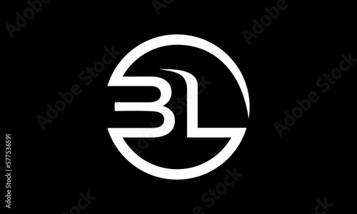 initial BL logo design template photo