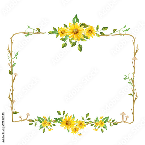 frame with yellow flowers © sita_silentbell