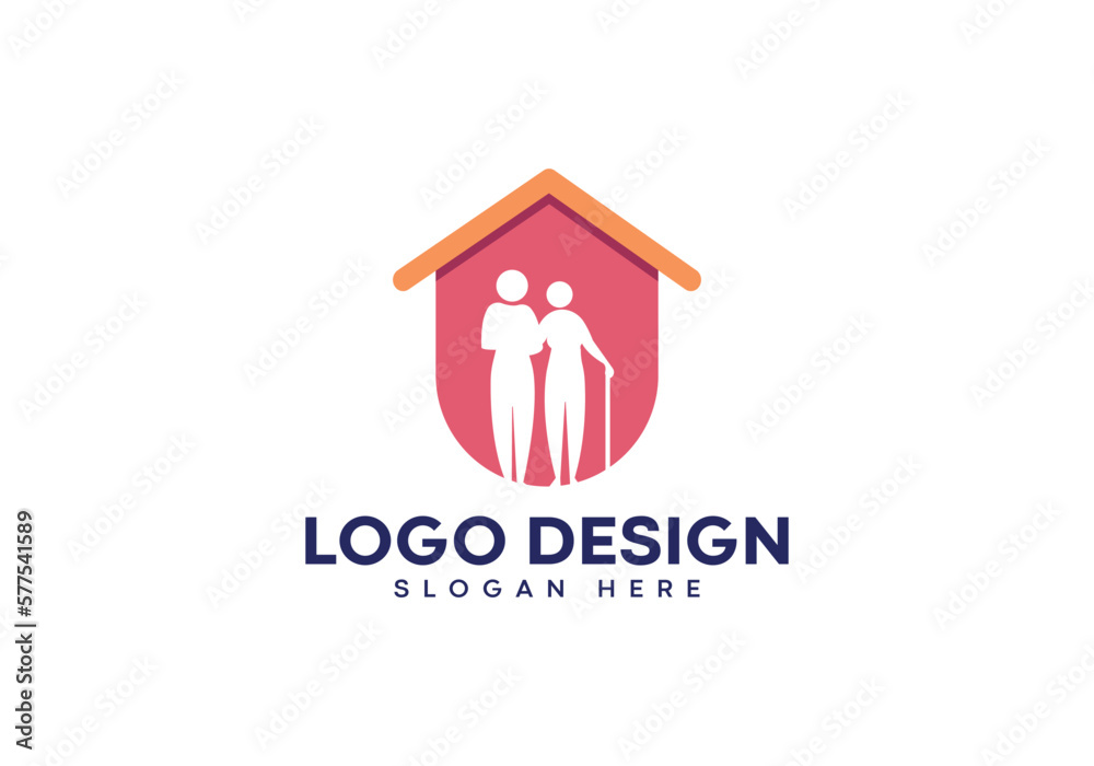 House Logo Concept Nursing Home