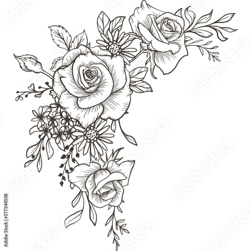 Rose Illustration Graphic, Rose Graphic,  Rose Illustration, Flower Graphic, Floral Illustration, Decoration, Vector, Cutting Files, Transparent - Isolated - Illustrator - SVG PNG JPG EPS
