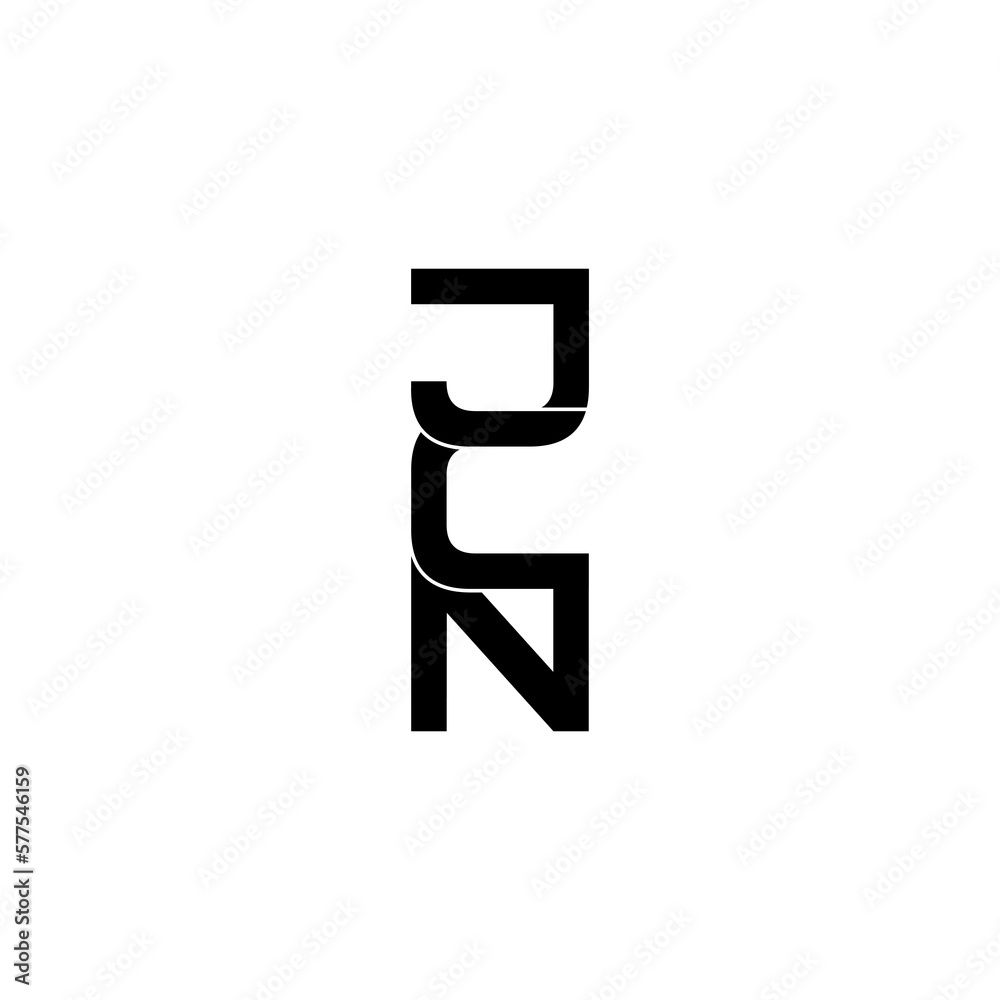 jcn initial letter monogram logo design