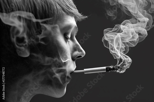 homem fumando virando fumaça 
