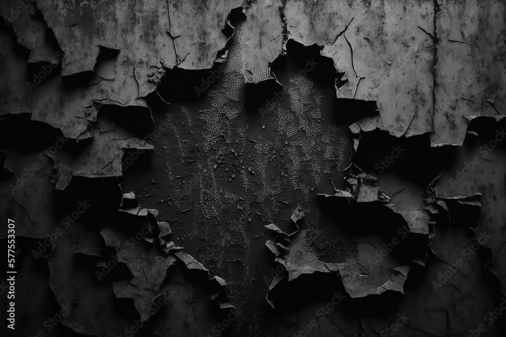 Abstract cracked concrete wall background, wallpaper created with Generative AI Abstract cracked concrete wall background, wallpaper created with Generative AI