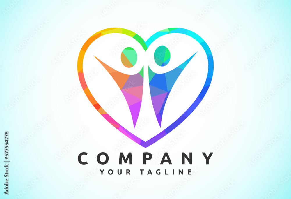 Connect People Logo Template, Social media network people logo Connect People Logo Template, Social media network people logo
