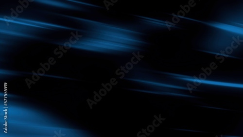 Abstract randomly flying shadows. Motion. Colorful floating rays on a black background.