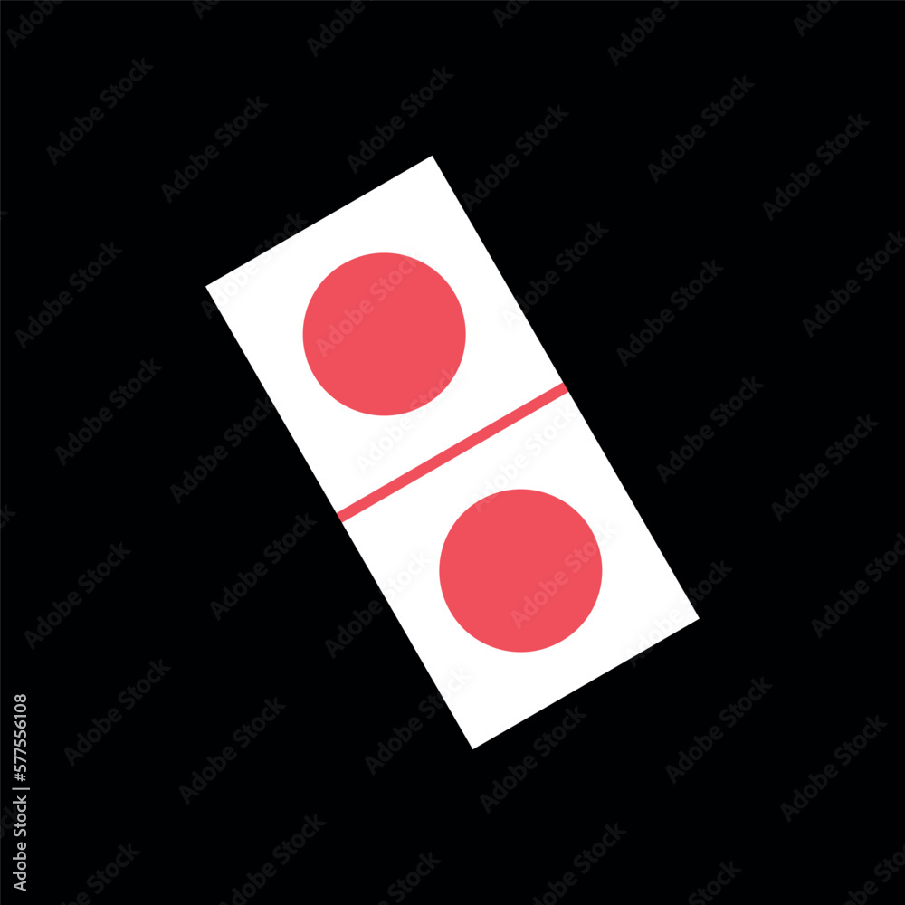 Domino Card Icon Vector Template Domino Card Icon Vector Template