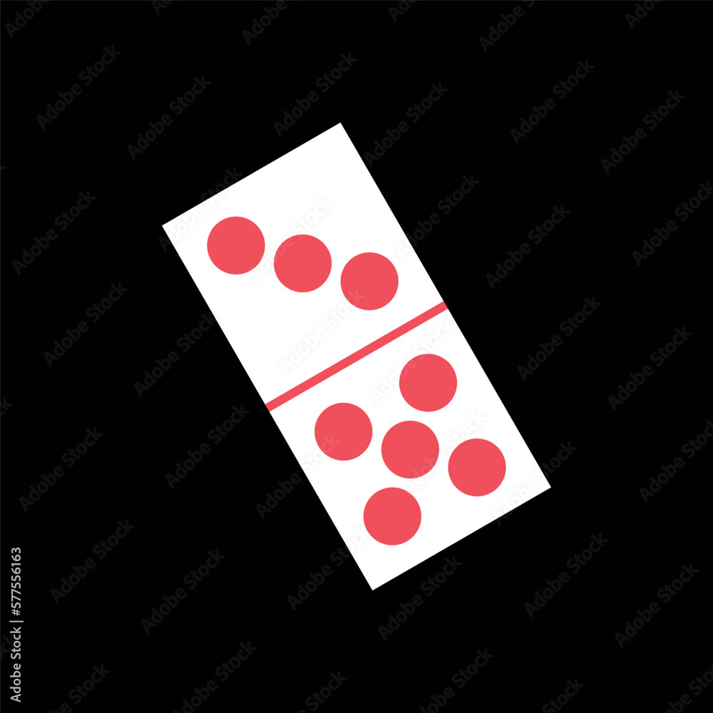Domino Card Icon Vector Template Domino Card Icon Vector Template