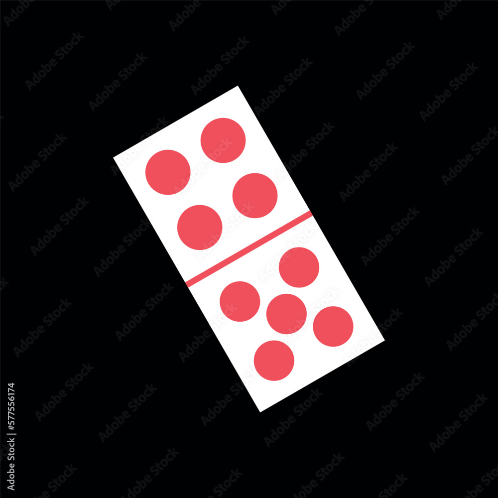 Domino Card Icon Vector Template Domino Card Icon Vector Template