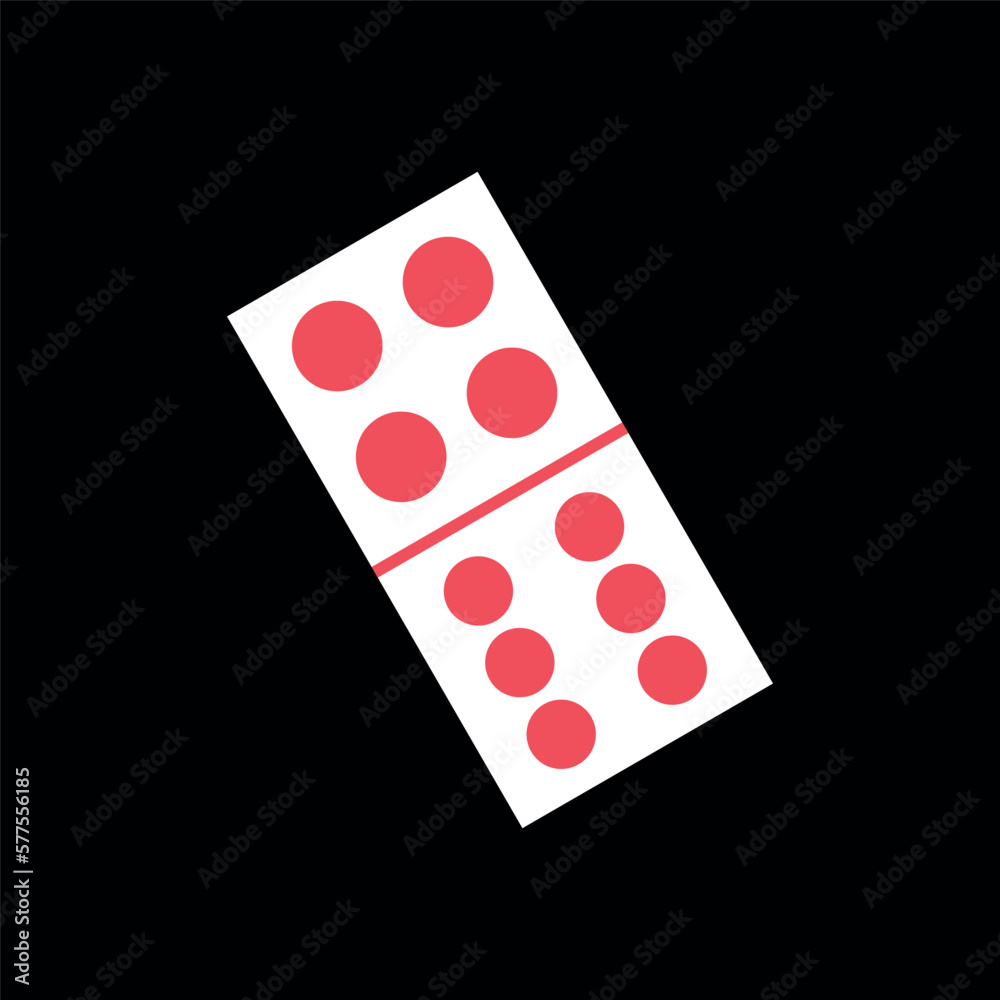 Domino Card Icon Vector Template Domino Card Icon Vector Template