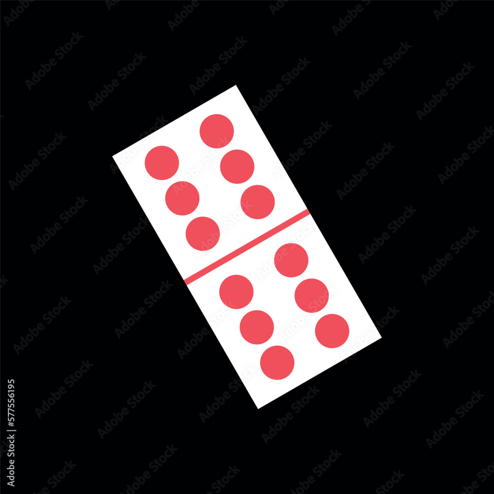 Domino Card Icon Vector Template Domino Card Icon Vector Template