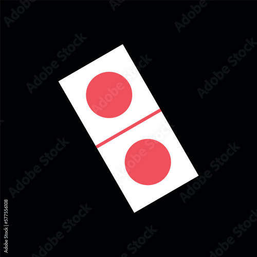 Domino Card Icon Vector Template