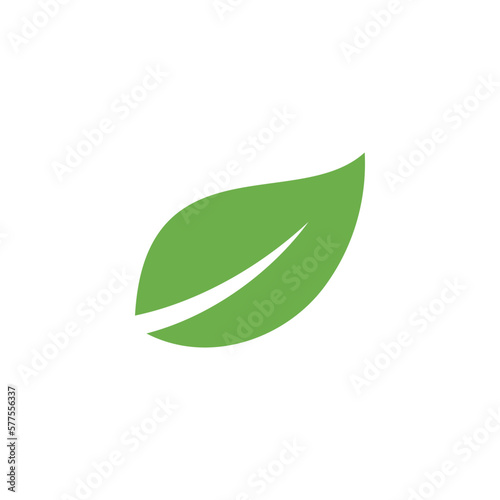 Natural Green Leaf Icon Vector Template