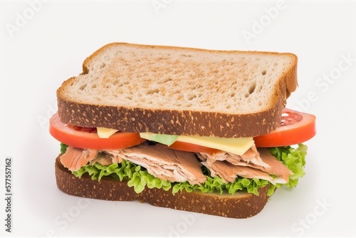 sandwich on white background