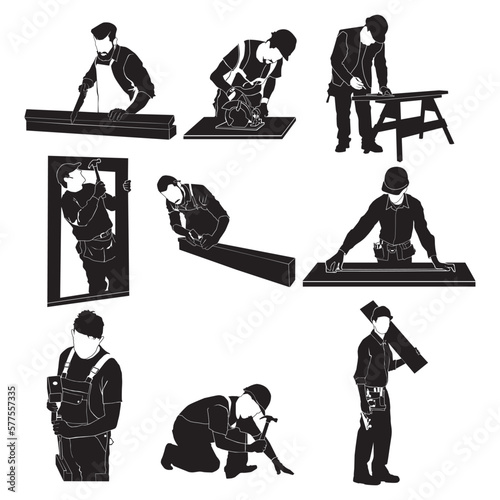 Carpenter silhouette for various purposes