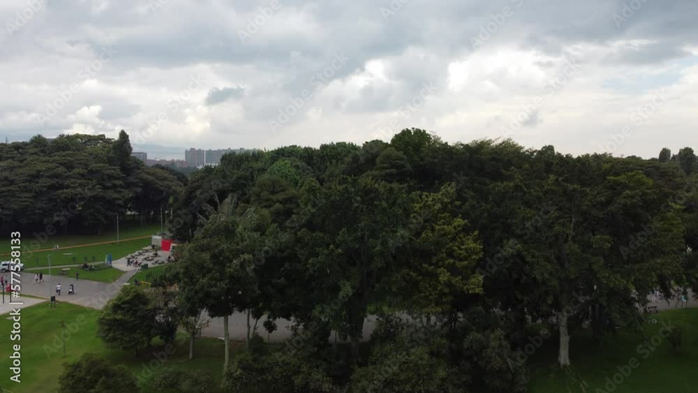 park with lake inside the city of bogota park with lake inside the city of bogota