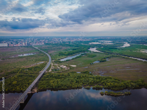 aerial view of the river © Evgenii Ryzhenkov