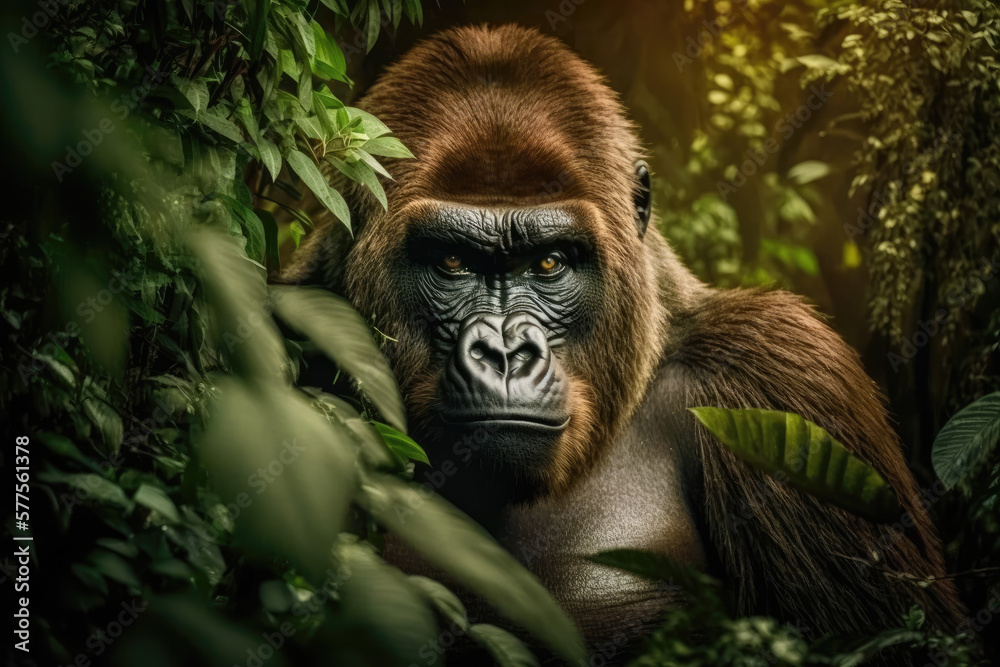 gorilla in the jungle. Generative AI