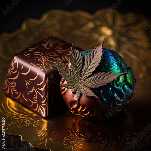 Marijuana Luxury Chocolates - AI Generated 