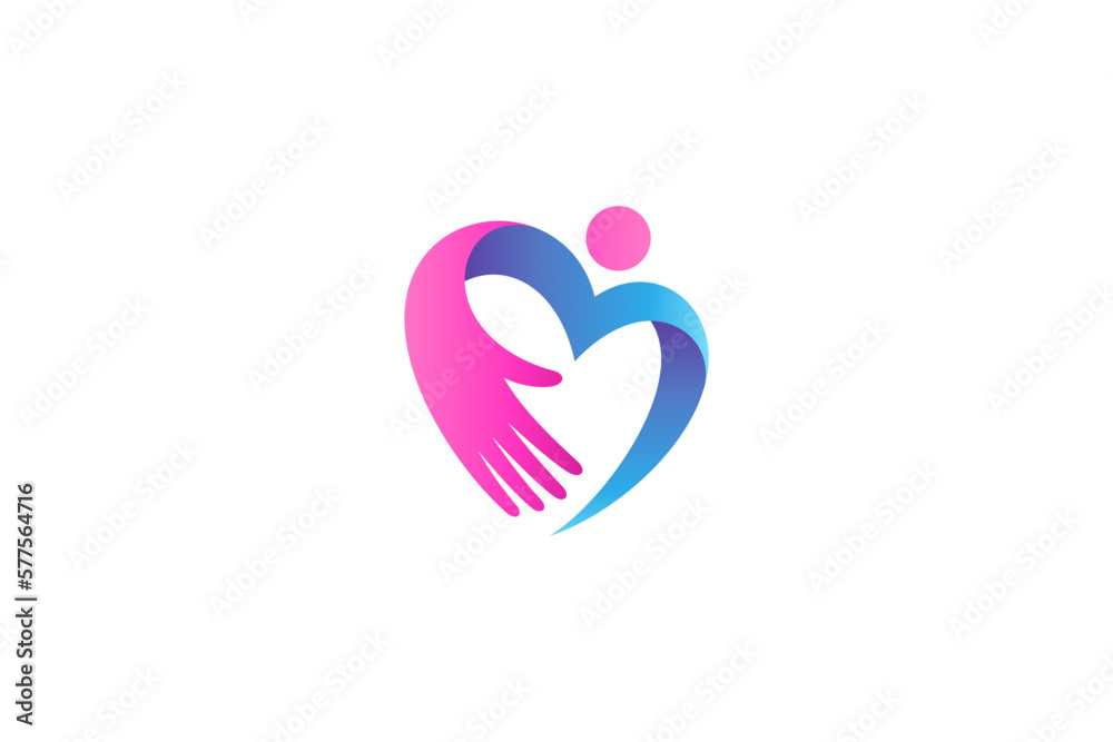 People love care logo in simple design People love care logo in simple design