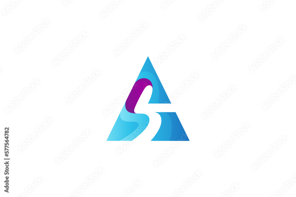letter a logo with letter s combination in monogram design letter a logo with letter s combination in monogram design