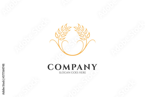 growth plant logo suitable for farm, agriculture, and food