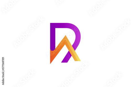 RA, AR logo design with letter symbol R and A combination in monogram design