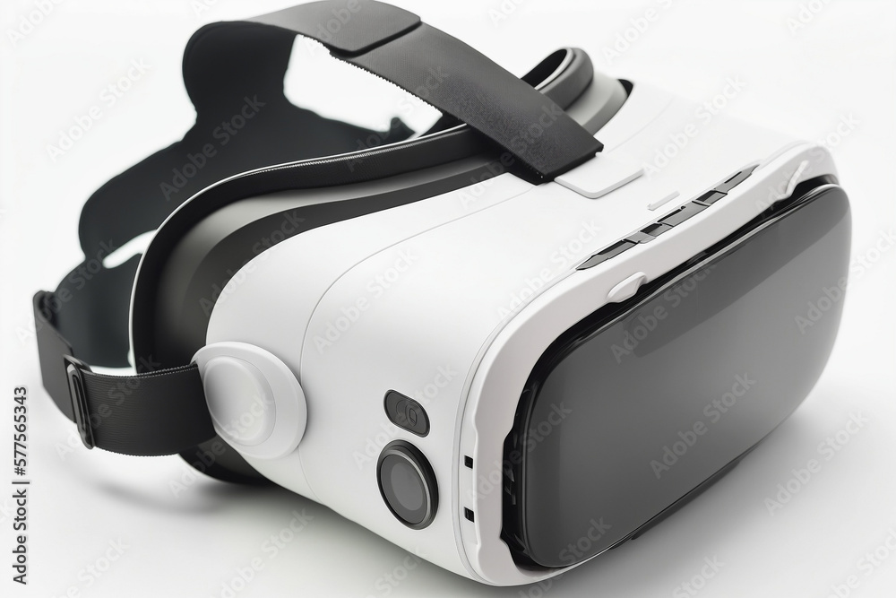 Vr Headset, Virtual Reality Headset On White Background, Generative Ai Vr Headset, Virtual Reality Headset On White Background, Generative Ai