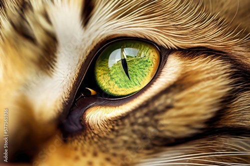 Cat Eye Macro Shot Generative AI