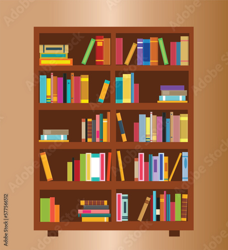 Bookshelf, Bookcase, Books, Laptop, Workplace, Education, study, Office table 