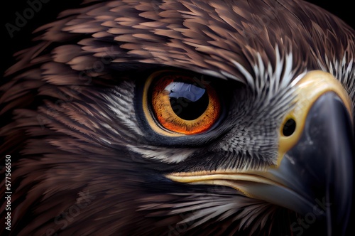 Eagle Eye With Pupil Macro Shot Generative AI