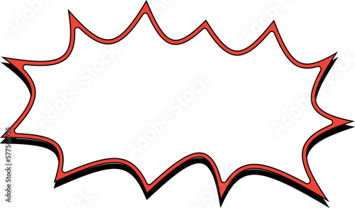 comic burst frame with copy space for your text or design