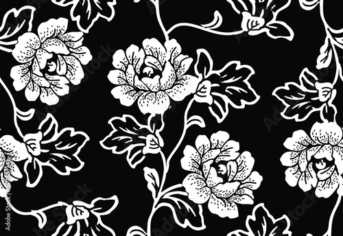 Wallpaper Mural Indonesian batik motifs with very distinctive plant patterns Torontodigital.ca