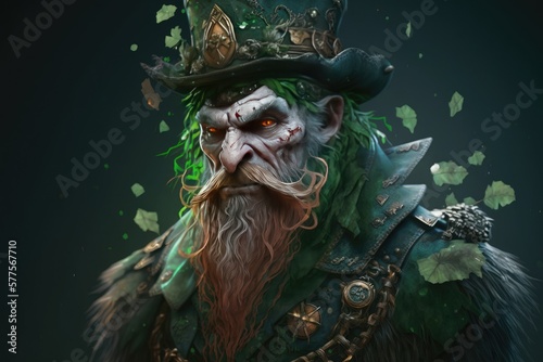 The Curious Case of the Leprechaun Monster Unraveled in a Spellbinding Digital Portrait Generative AI