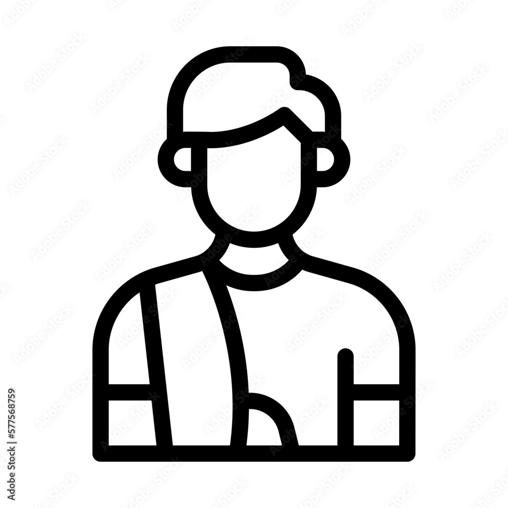 injured line icon illustration vector graphic injured line icon illustration vector graphic