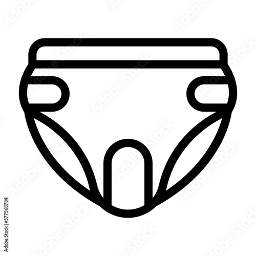 adult diaper line icon illustration vector graphic