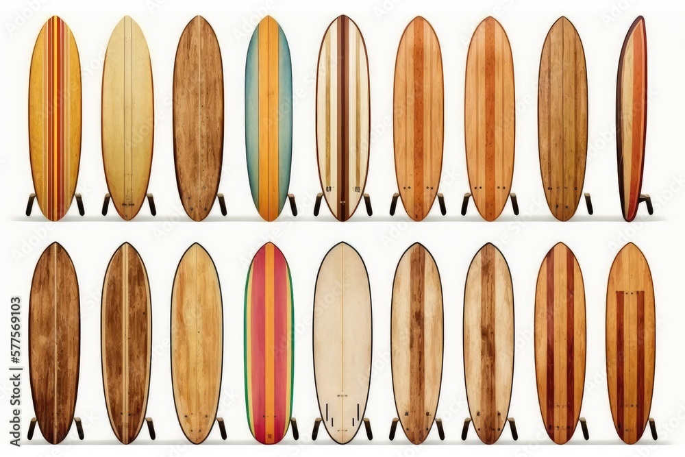set of wooden boards