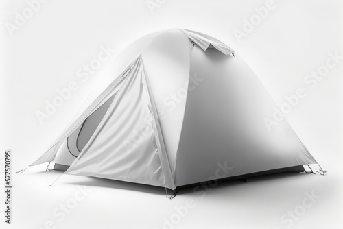 camping tent on isolated white background  generative ai