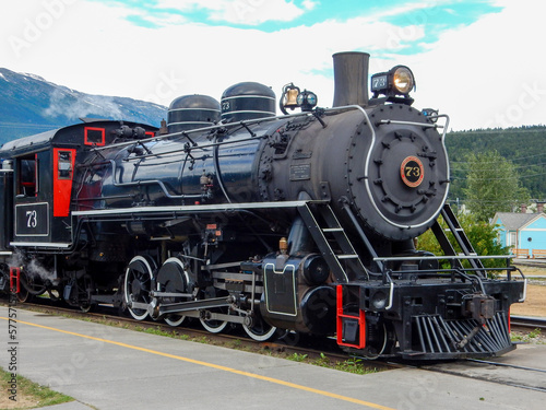 Skagway, Alaska, looking at the Old Steam Locomotive