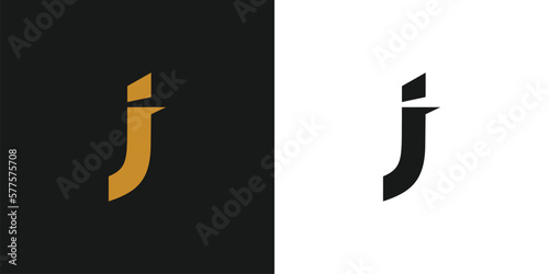 Modern and strong letter J initials logo design