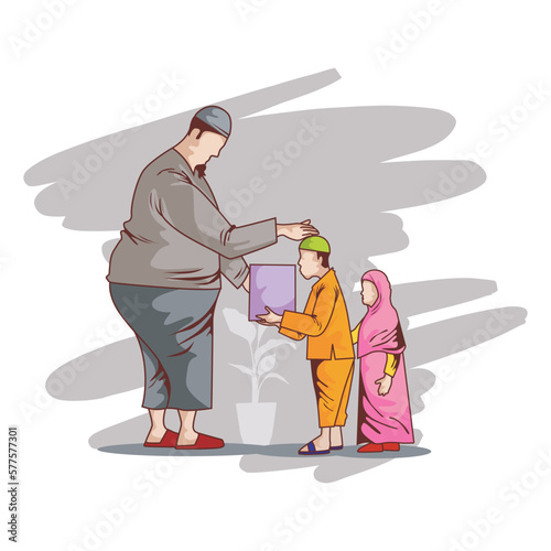 Muslims give aid to poor orphans