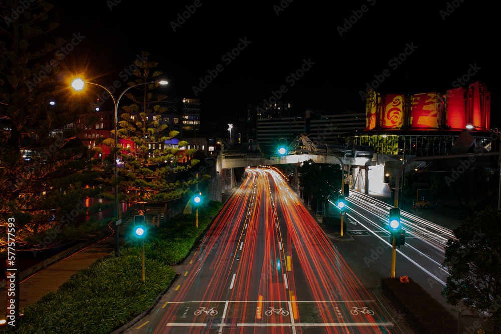 Fototapeta premium Traffic at night