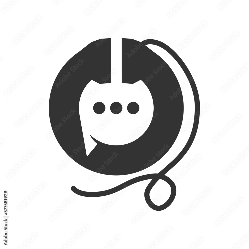 Obraz premium phone chat logo template Icon Illustration Brand Identity.Isolated and flat illustration. Vector graphic