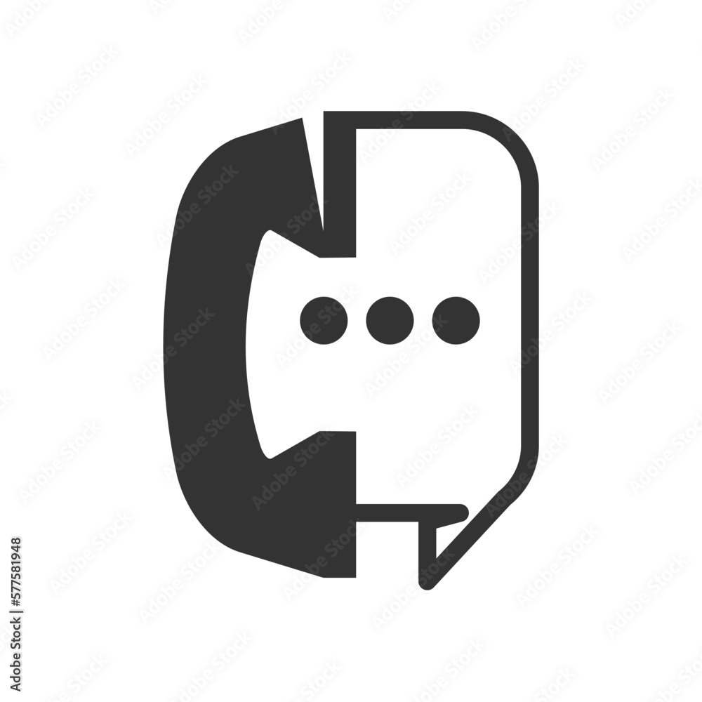 phone chat logo template Icon Illustration Brand Identity.Isolated and flat illustration. Vector graphic phone chat logo template Icon Illustration Brand Identity.Isolated and flat illustration. Vector graphic