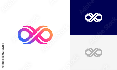 infinity logo, loop logo icon design vector