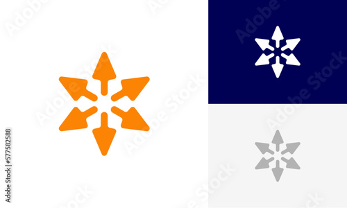 star arrow logo. arrow star logo icon design vector