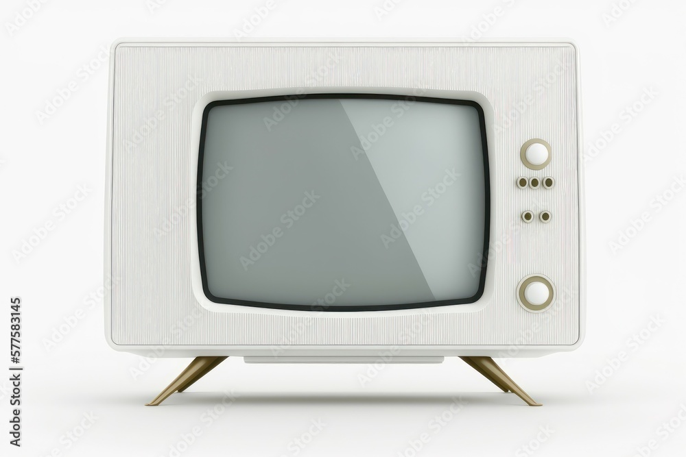 Old vintage retro TV. Background with selective focus and copy space. AI generated, human enhanced